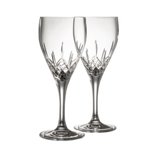 Load image into Gallery viewer, A set of 2 traditionally cut stemmed glasses.

