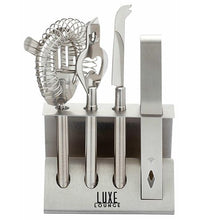 Load image into Gallery viewer, Kitchen Craft Five Piece Stainless Steel Cocktail Tool Set
