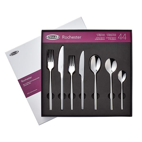 Stellar Rochester 44 Piece Cutlery Set - Suitable for 6 People