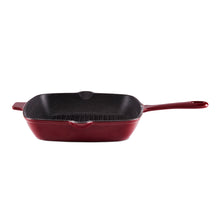 Load image into Gallery viewer, Tower Cast Iron Grill Pan Non-Stick Red - 26cm
