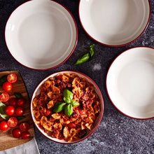 Load image into Gallery viewer, Tower Foundry Set of 4 Pasta Bowls Red
