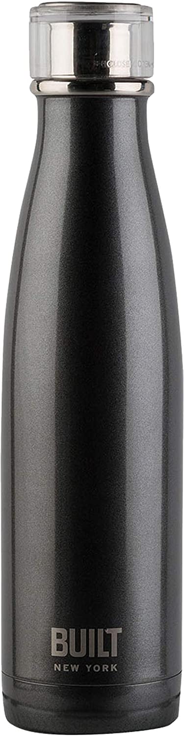 Built 500ml Double walled Stainless Steel Water Bottle - Charcoal Grey