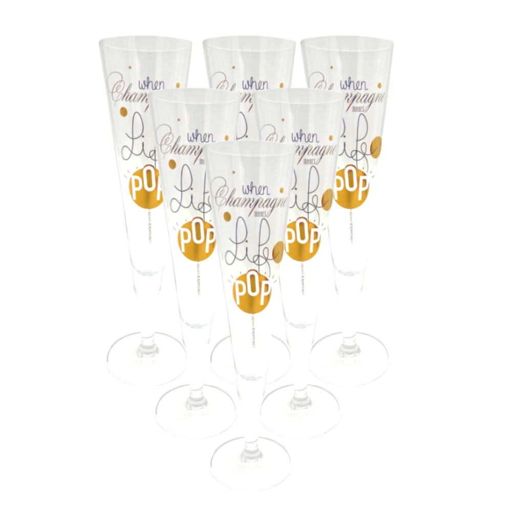 Ritzenhoff Champus Set of 6 Champagne Flute 205ml Veronique Jacquart