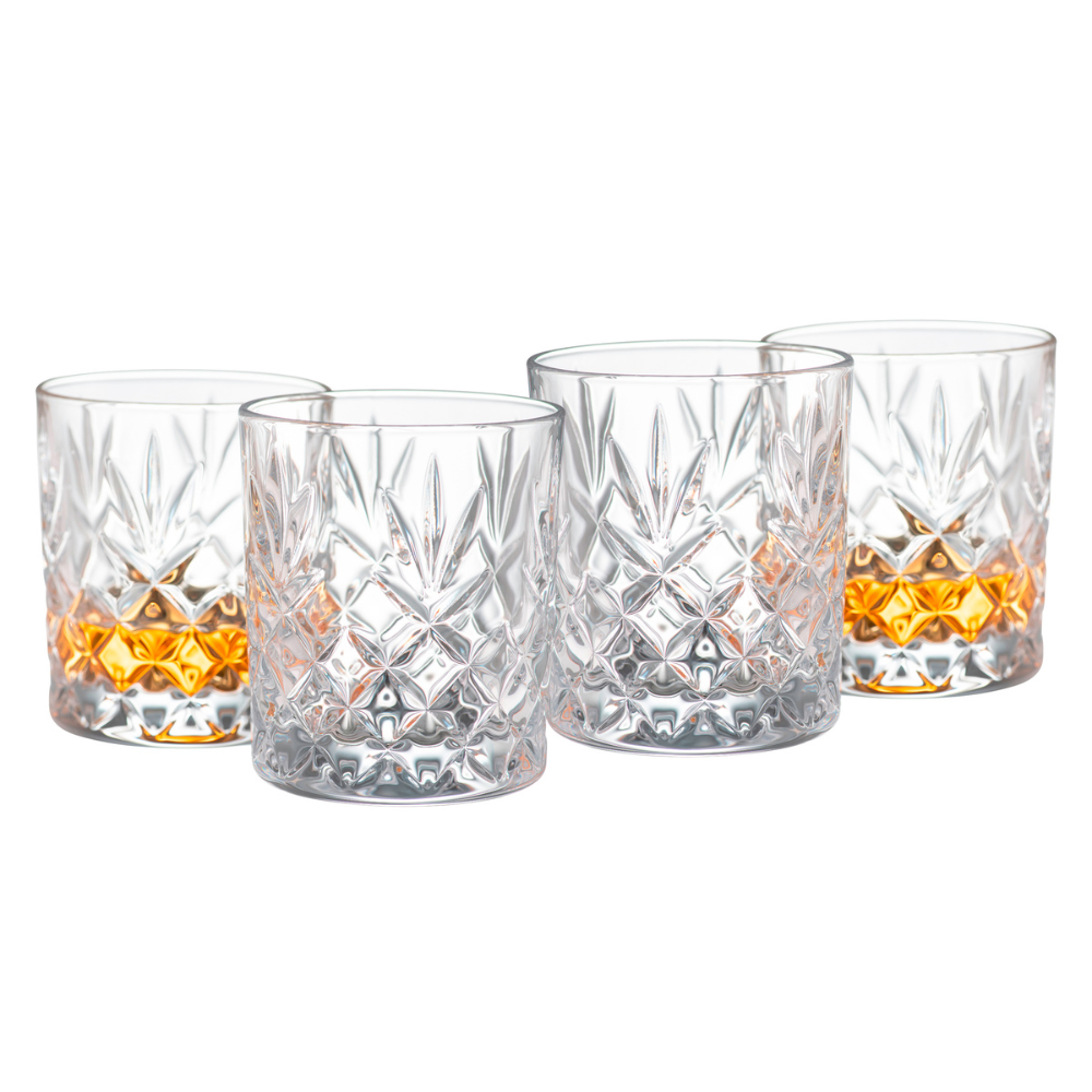 Set of 4 Traditionally cut glasses