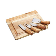 Load image into Gallery viewer, Kitchen Craft Acacia Wood Cheese Board &amp; Serving Set
