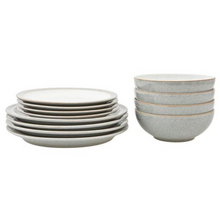Load image into Gallery viewer, Denby Elements Light Grey 16 Piece Tableware Set
