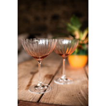 Load image into Gallery viewer, Galway Crystal Set of 4 Blush Erne Champagne Saucers
