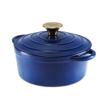 Load image into Gallery viewer, Tower Cast Iron Casserole Dish Blue 20cm
