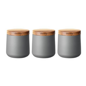 Denby Canisters Set of 3 Grey