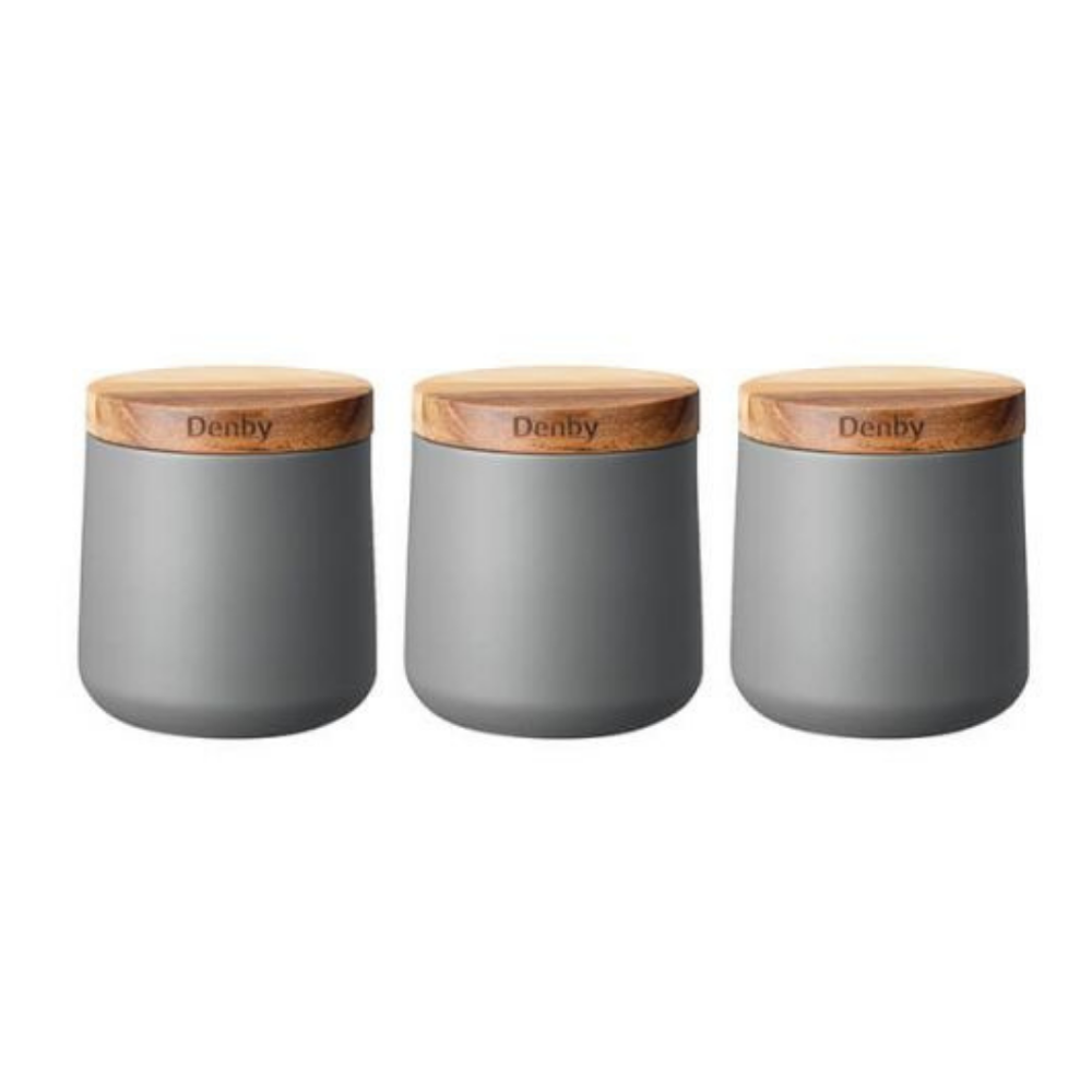 Denby Canisters Set of 3 Grey