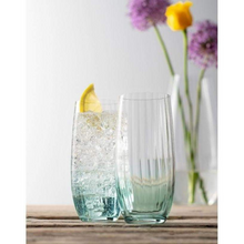 Load image into Gallery viewer, Galway Crystal Set of 4 Aqua Erne Hi Ball Tumblers
