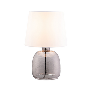 Galway Crystal Boho Glass Table Lamp and White Shade