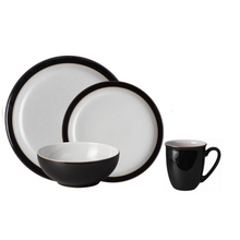 Load image into Gallery viewer, Denby Elements Black 16 Piece Tableware Set
