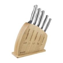 Load image into Gallery viewer, Tramontina Cronos 6 Piece Knife Set With Wooden Block

