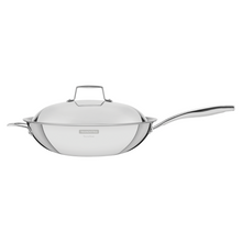 Load image into Gallery viewer, Tramontina Grano 32cm 5.2L Stainless Steel Wok With Lid Non Stick
