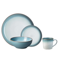 Load image into Gallery viewer, Denby Azure Haze 16 Piece Coupe Tableware Set

