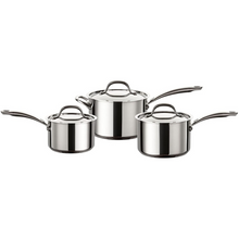 Load image into Gallery viewer, Circulon Ultimum 3 Piece Sauce Pan Set Stainless Steel Non Stick
