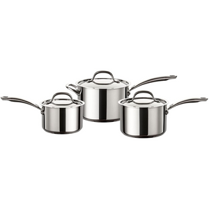 Circulon Ultimum 3 Piece Sauce Pan Set Stainless Steel Non Stick