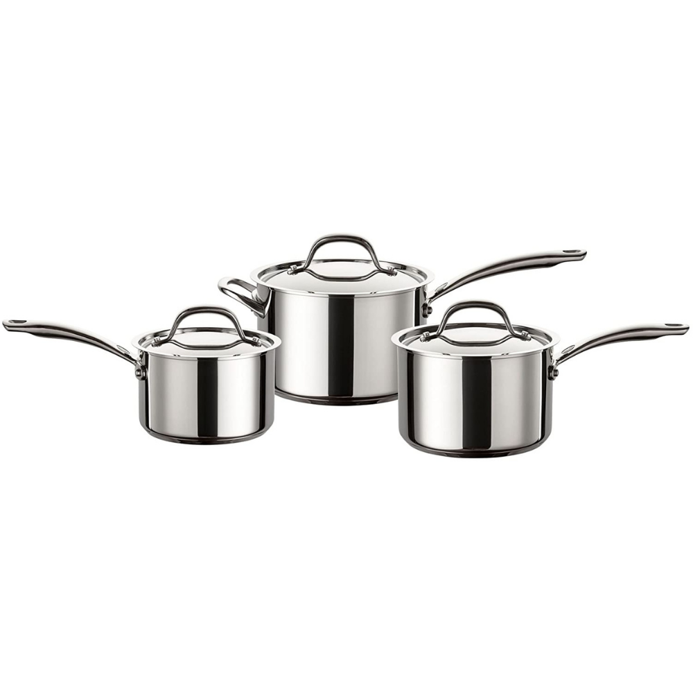 Circulon Ultimum 3 Piece Sauce Pan Set Stainless Steel Non Stick