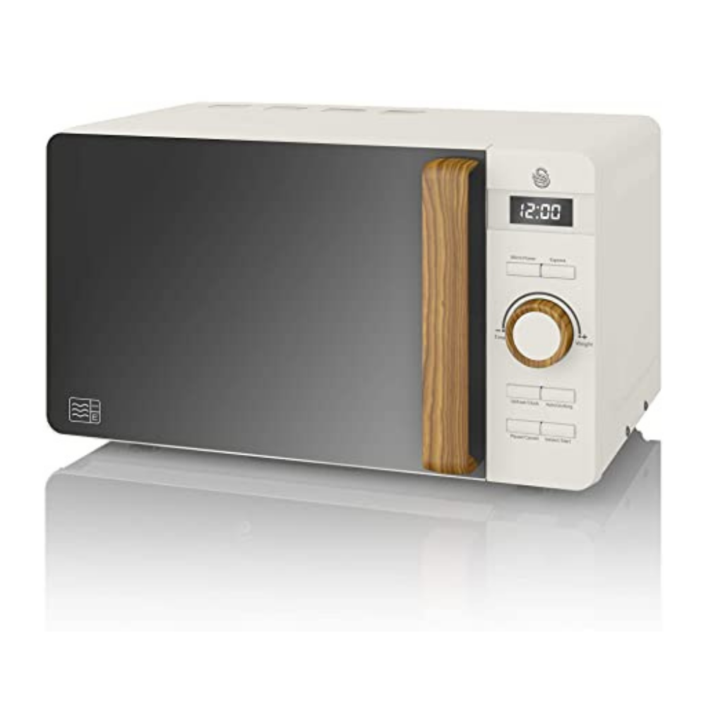 Swan Nordic Cotton White 20L Digital Microwave Prentice Home