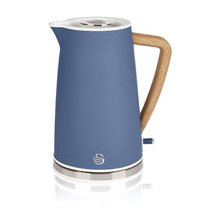 Load image into Gallery viewer, Swan Nordic Rapid Boil Kettle, Wood Effect Handle, Blue
