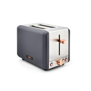 Tower Cavaletto 2 Slice Toaster Grey & Rose Gold