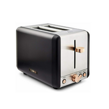 Load image into Gallery viewer, Tower Cavaletto 2 Slice Toaster  Black &amp; Rose Gold
