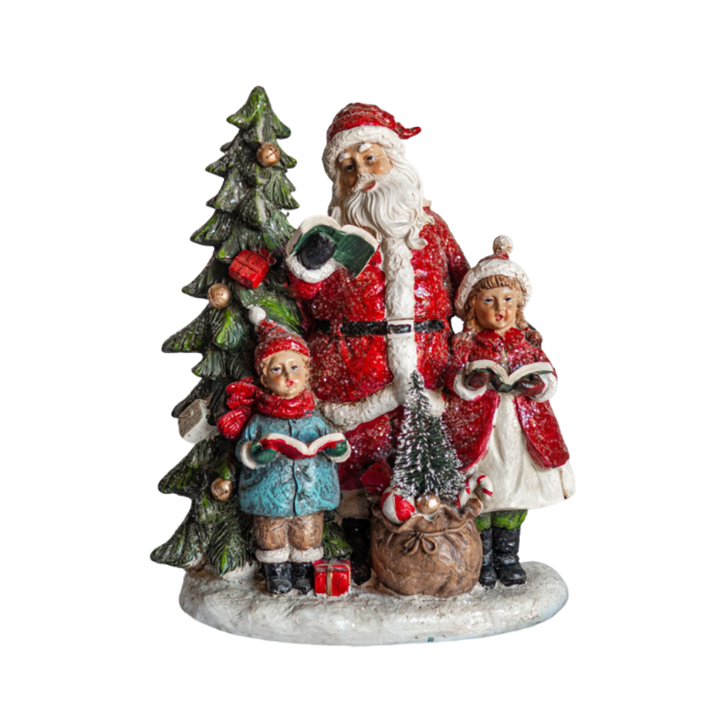 Timeless Santa with Children Christmas Ornament 25cm Code 21544