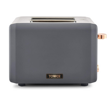 Load image into Gallery viewer, Tower Cavaletto 2 Slice Toaster Grey &amp; Rose Gold
