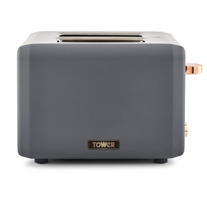 Tower Cavaletto 2 Slice Toaster Grey & Rose Gold