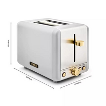 Load image into Gallery viewer, Tower Cavaletto Optic White 2 Slice Toaster
