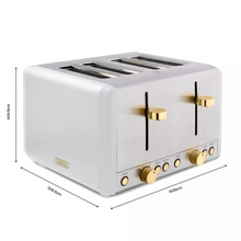 Load image into Gallery viewer, Tower Cavaletto Optic White 4 Slice Toaster
