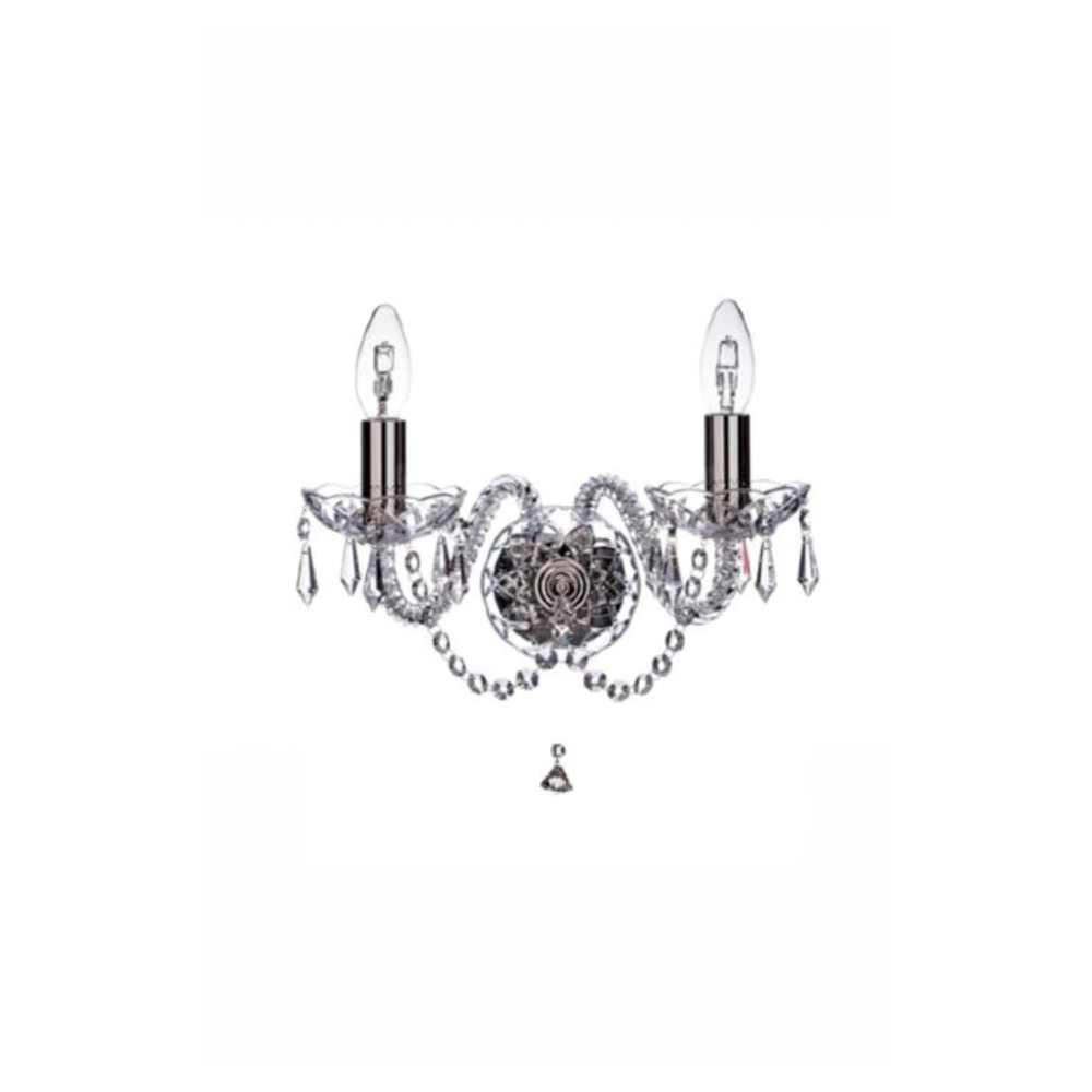 Galway Crystal Leenane Wall Sconce 2 Arm