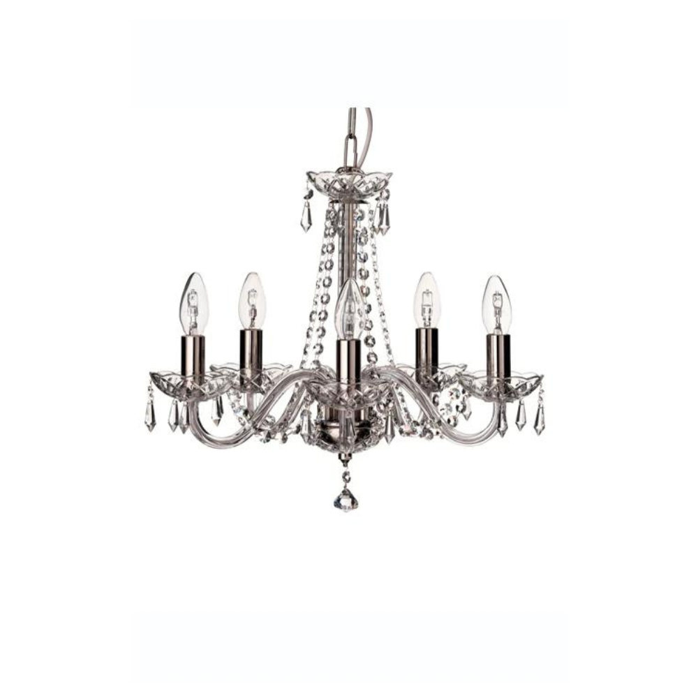 Galway Crystal Leenane Chandelier 5 Arm