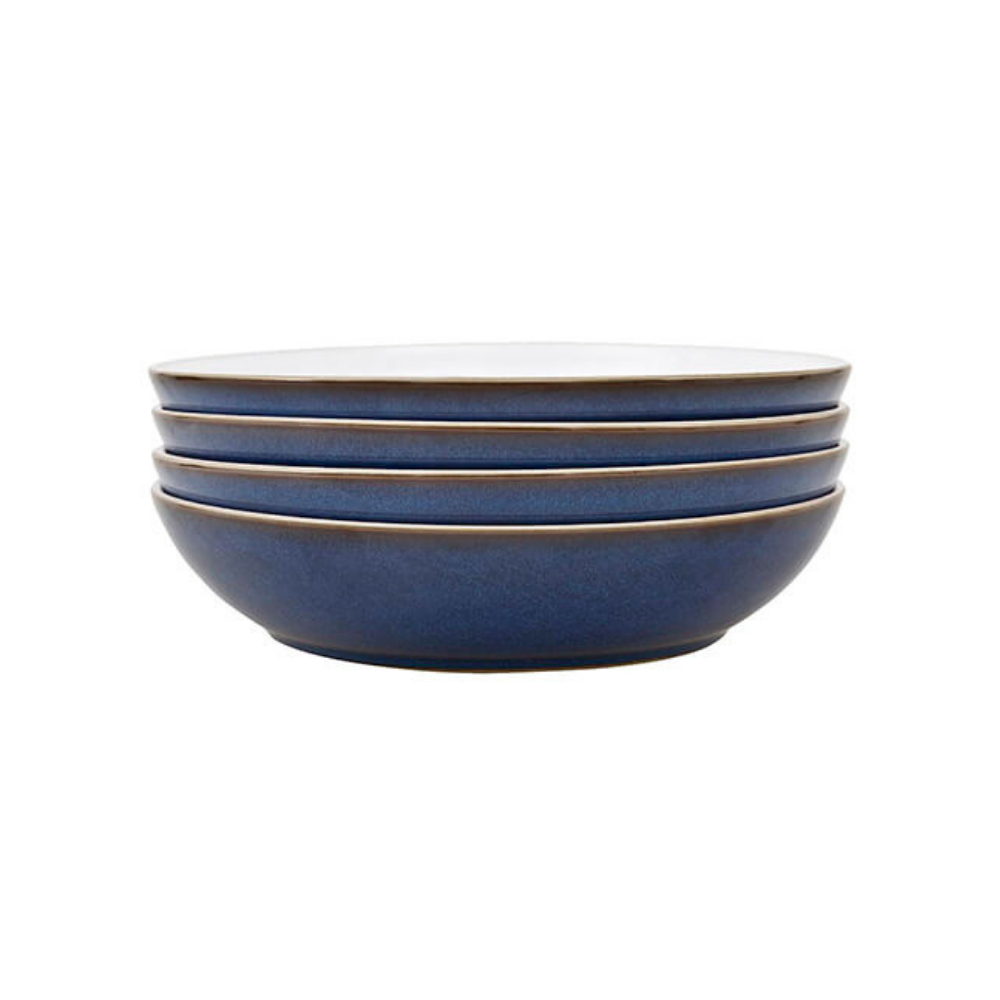 Denby Imperial Blue Pasta Bowls Set of 4