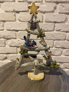 Wooden Christmas Tree with Birds 39.5cm Code 466
