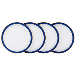 Denby Imperial Blue Dinner Plates Set of 4