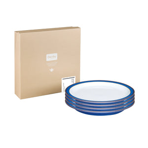 Denby Imperial Blue Dinner Plates Set of 4