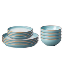 Load image into Gallery viewer, Denby Azure Haze 12 Piece Coupe Tableware Set
