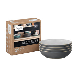 Denby Elements Fossil Grey Pasta Bowl Set of 4