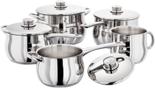 Load image into Gallery viewer, Stellar 1000 5 Piece Deep Saucepan Set with Stockpot Stainless Steel
