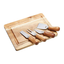 Load image into Gallery viewer, Kitchen Craft Acacia Wood Cheese Board &amp; Serving Set
