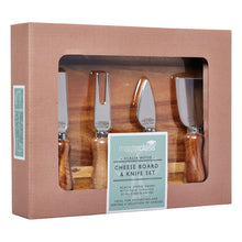 Load image into Gallery viewer, Kitchen Craft Acacia Wood Cheese Board &amp; Serving Set
